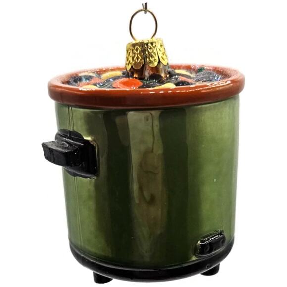 Crock Pot Slow Cooker Kitchen Ornament Cody Foster Glass Christmas Decoration - Picture 4 of 8